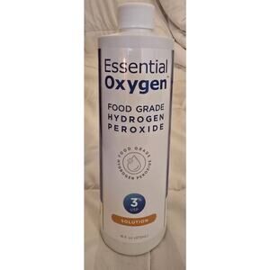 Essential Oxygen Food Grade Hydrogen Peroxide, Natural Cleaner, 3%, 16 Ounce